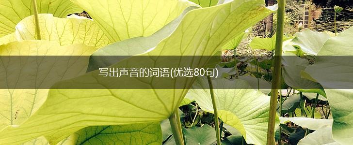 写出声音的词语(优选80句),第1张
