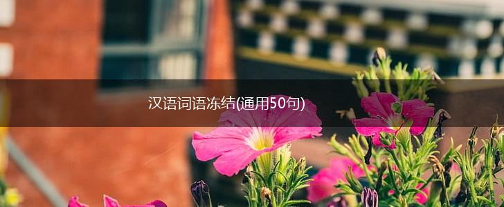 汉语词语冻结(通用50句),第1张
