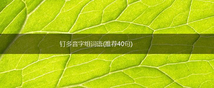 钉多音字组词语(推荐40句),第1张