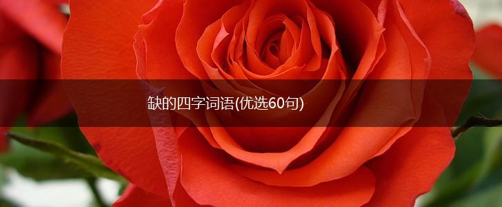 缺的四字词语(优选60句),第1张