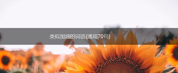 类似加油的词语(通用70句),第1张