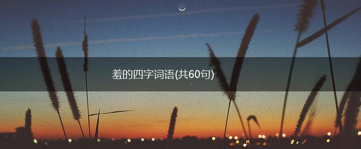 羞的四字词语(共60句),第1张
