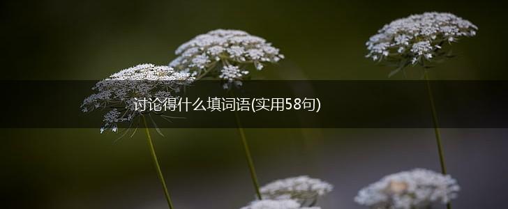 讨论得什么填词语(实用58句),第1张