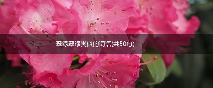 翠绿翠绿类似的词语(共50句),第1张