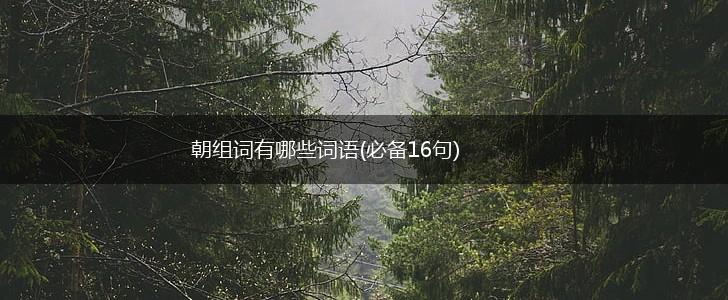 朝组词有哪些词语(必备16句),第1张