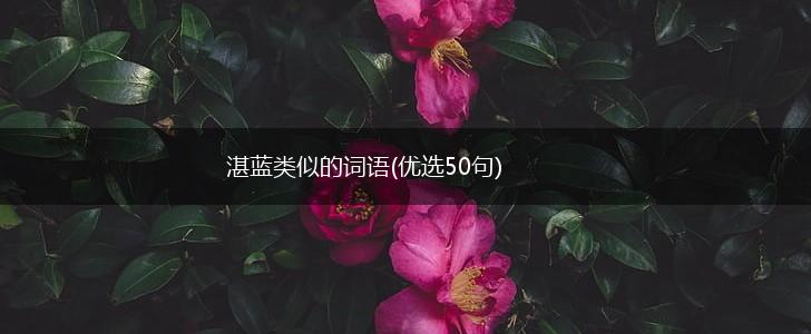 湛蓝类似的词语(优选50句),第1张