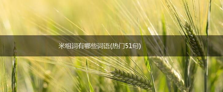 米组词有哪些词语(热门51句),第1张