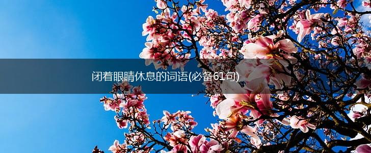 闭着眼睛休息的词语(必备61句),第1张