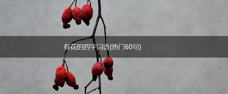 有花的四字词语(热门60句),第1张