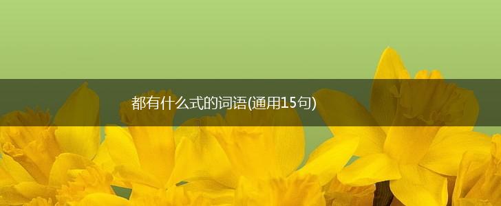 都有什么式的词语(通用15句),第1张