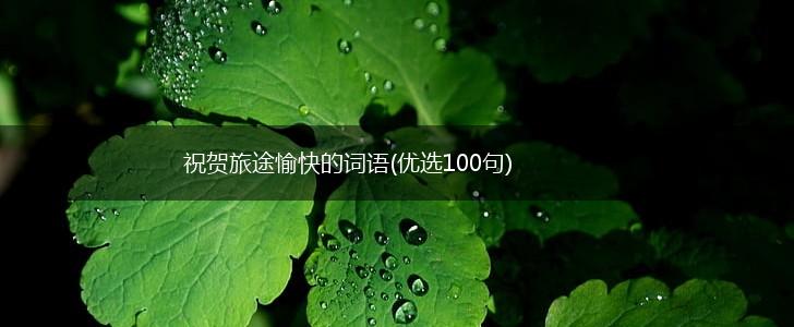 祝贺旅途愉快的词语(优选100句),第1张