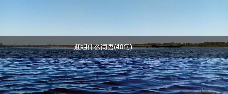 迎组什么词语(40句),第1张