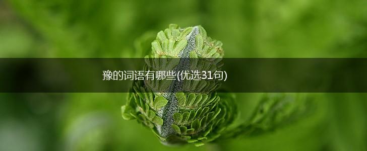 豫的词语有哪些(优选31句),第1张