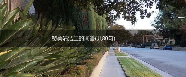 赞美清洁工的词语(共80句),第1张