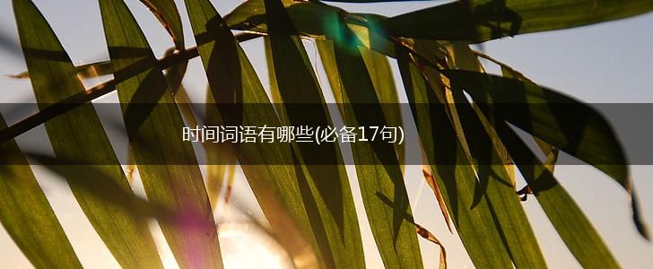 时间词语有哪些(必备17句),第1张