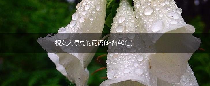 祝女人漂亮的词语(必备40句),第1张