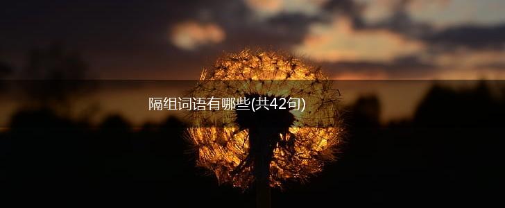 隔组词语有哪些(共42句),第1张