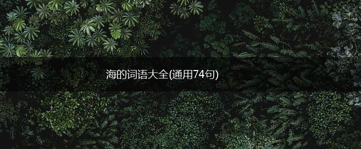 海的词语大全(通用74句),第1张
