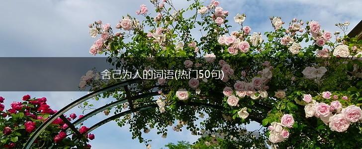 舍己为人的词语(热门50句),第1张