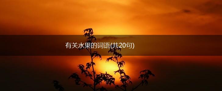 有关水果的词语(共20句),第1张