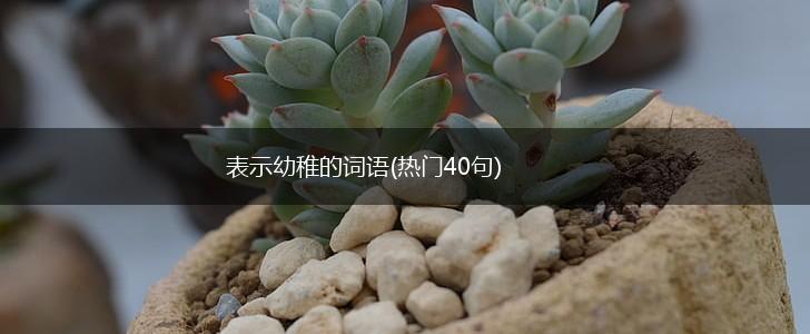 表示幼稚的词语(热门40句),第1张