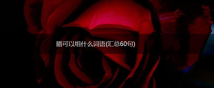 腊可以组什么词语(汇总60句),第1张