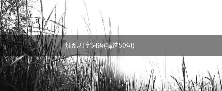 烦乱四字词语(精选50句),第1张