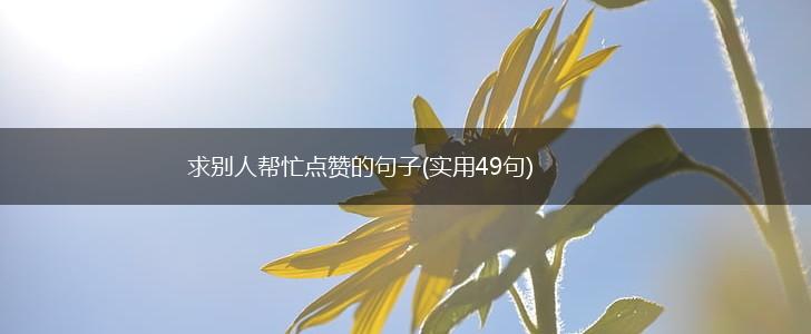 求别人帮忙点赞的句子(实用49句),第1张