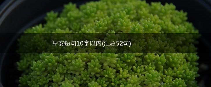 早安短句10字以内(汇总52句),第1张