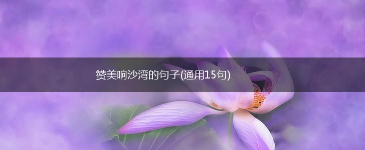 赞美响沙湾的句子(通用15句),第1张