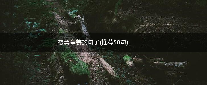 赞美童装的句子(推荐50句),第1张