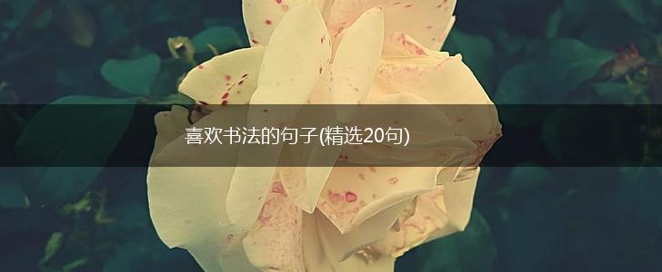 喜欢书法的句子(精选20句),第1张