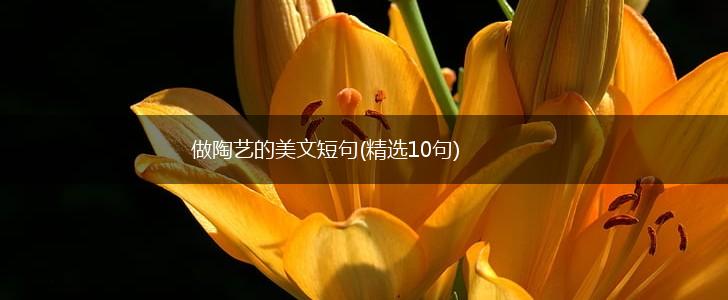 做陶艺的美文短句(精选10句),第1张