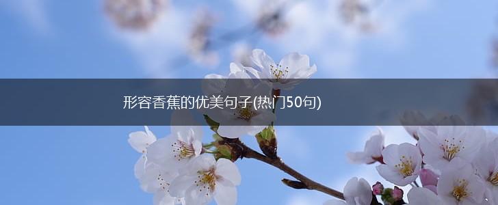 形容香蕉的优美句子(热门50句),第1张