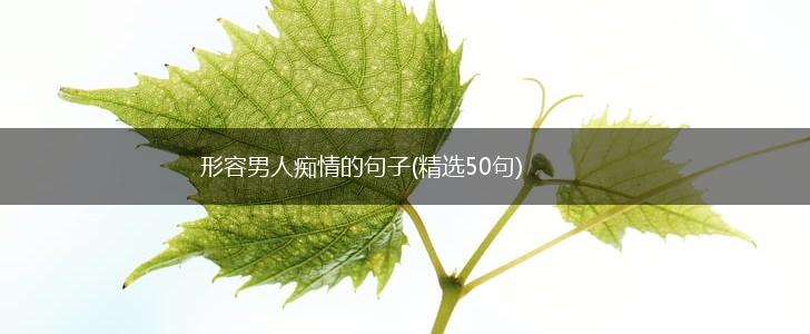 形容男人痴情的句子(精选50句),第1张