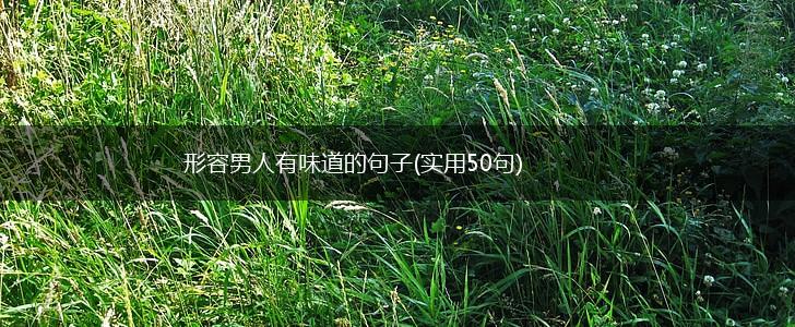 形容男人有味道的句子(实用50句),第1张