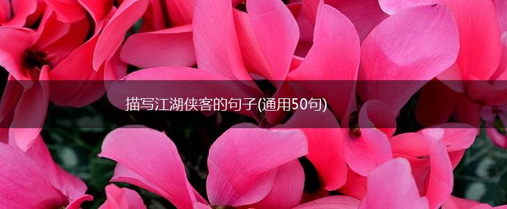 描写江湖侠客的句子(通用50句),第1张
