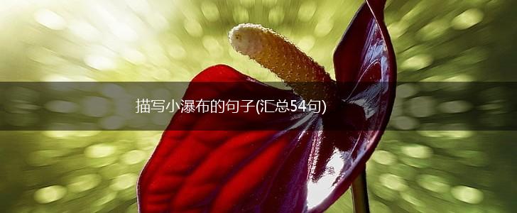 描写小瀑布的句子(汇总54句),第1张