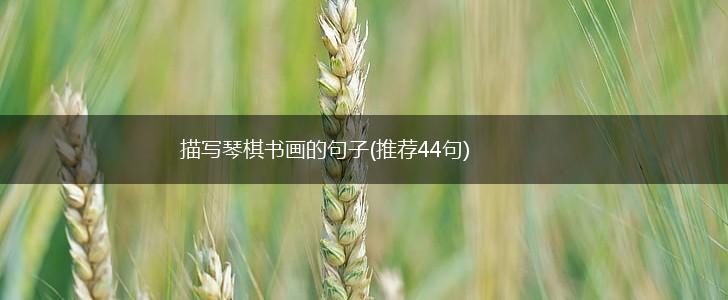 描写琴棋书画的句子(推荐44句),第1张