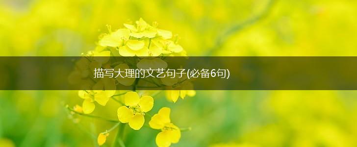 描写大理的文艺句子(必备6句),第1张