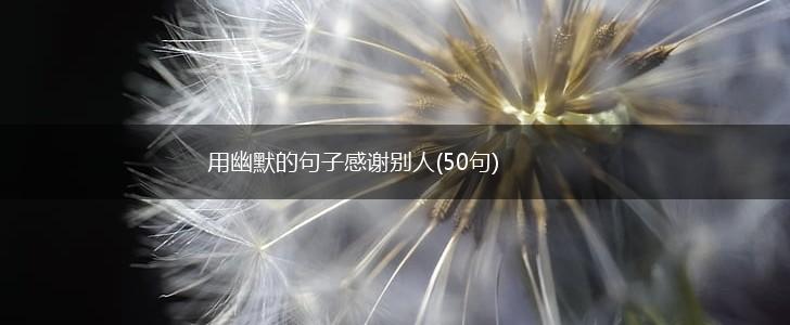 用幽默的句子感谢别人(50句),第1张