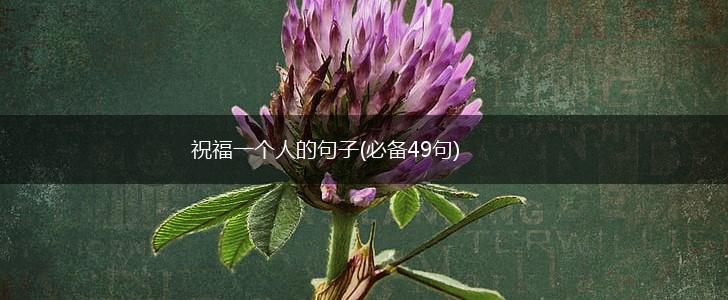 祝福一个人的句子(必备49句),第1张