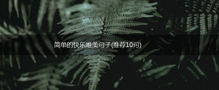 简单的快乐唯美句子(推荐10句),第1张