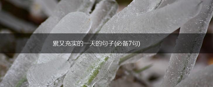 累又充实的一天的句子(必备7句),第1张