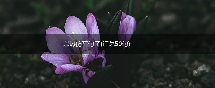 以热仿写句子(汇总50句),第1张