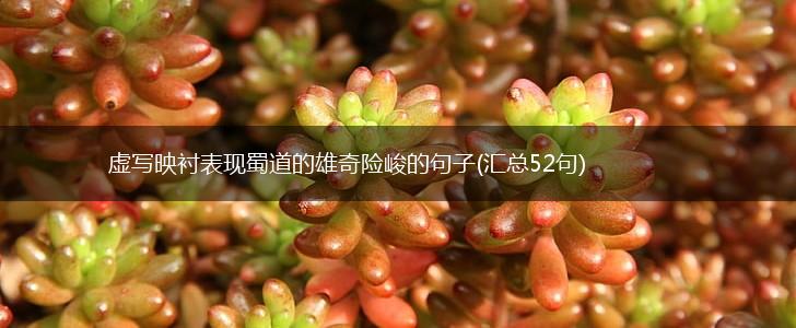 虚写映衬表现蜀道的雄奇险峻的句子(汇总52句),第1张