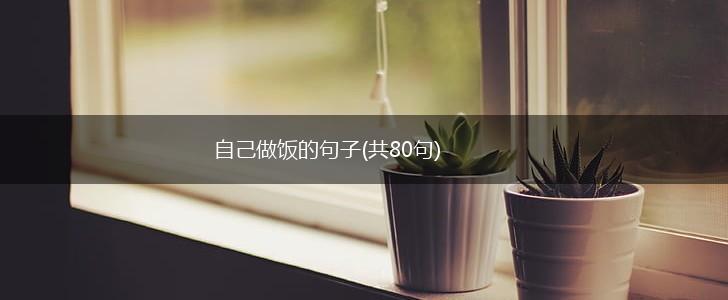 自己做饭的句子(共80句),第1张