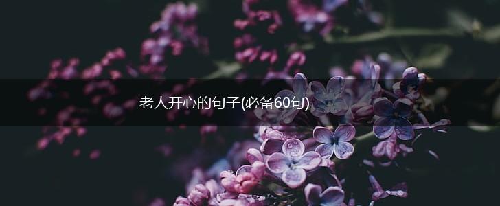 老人开心的句子(必备60句),第1张