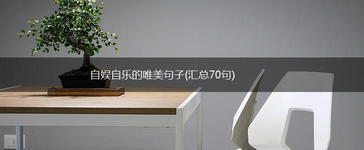自娱自乐的唯美句子(汇总70句),第1张
